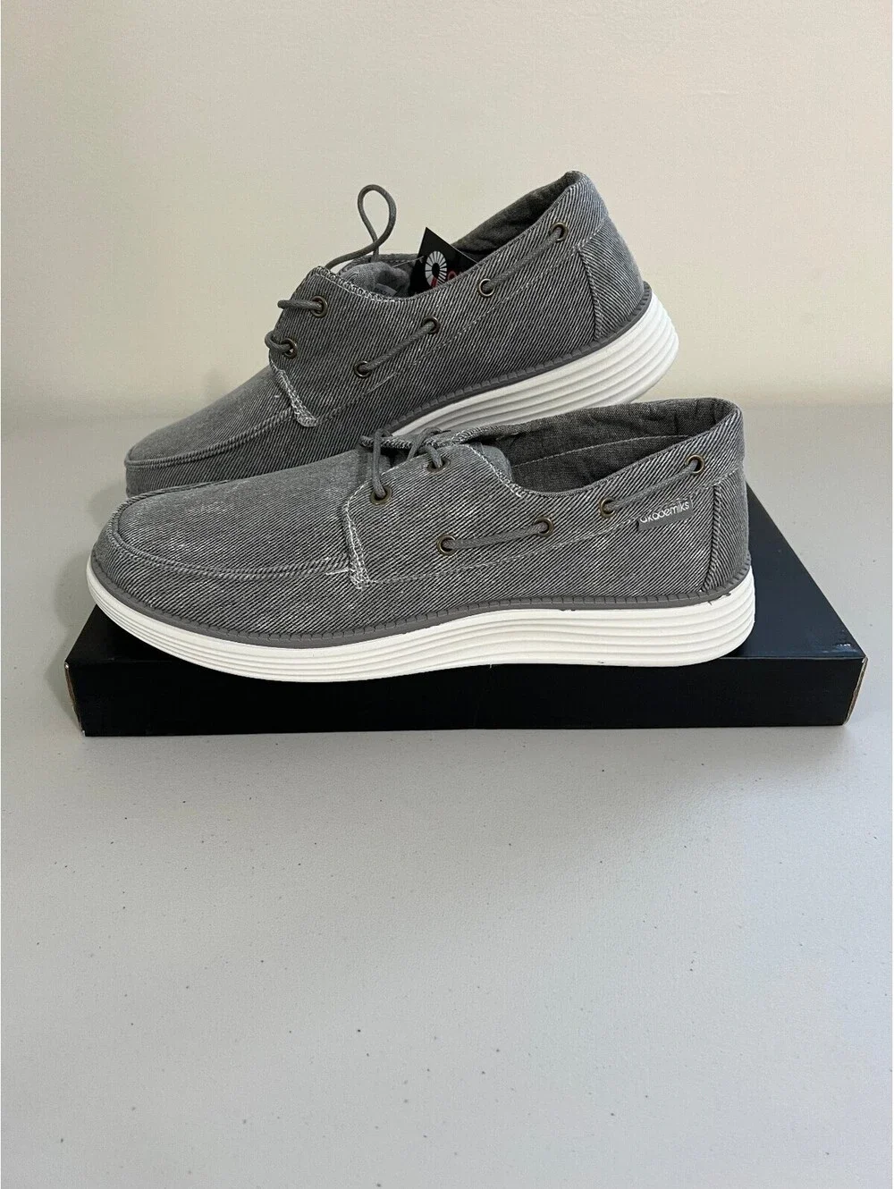 Akademiks Men's Knox Boat Shoes - Grey, Size, 10